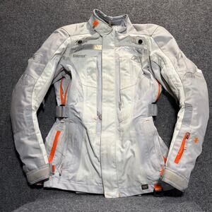 Klim Gray GoreTex Motorcycle Riding Altitude Jacket Womens Small Padded Safety